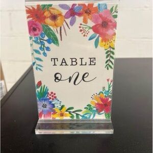 Floral Table Number Stand